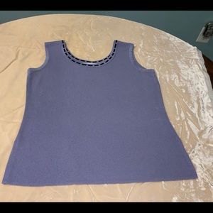 Exclusively Misook Lavender Knit Tank Top - Medium